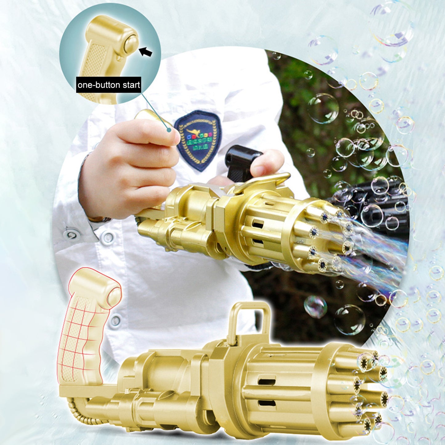 Electric Bubble Gun Plastic Machine Toys For Kids (PD)